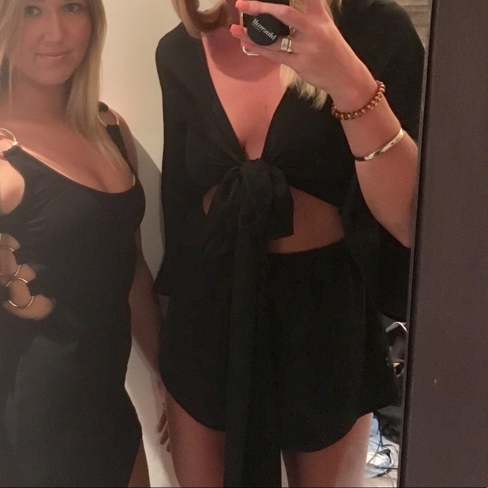 Black Tie Front Romper